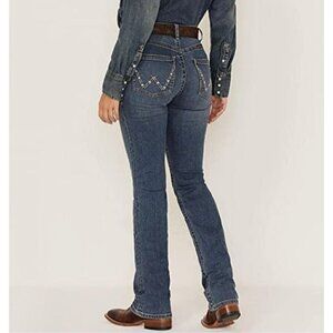 Wrangler Women's Medium Wash Mid-Rise Nellie Willow Ultimate Riding Bootcut Jean